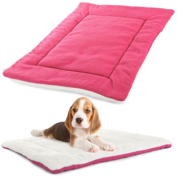 Fabric pet bed for dogs and cats, 54x44 cm, pink
