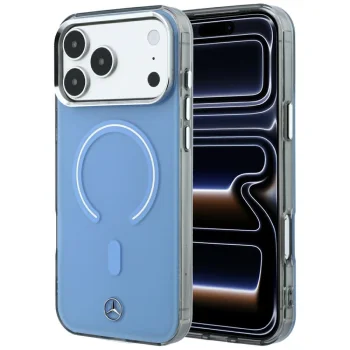 Mercedes Double Layer Iconic Logo MagSafe Case for iPhone 18 Pro Max / 17 Pro Max, Blue