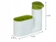 Kitchen Sink Organizer with Soap Dispenser, White/Green
