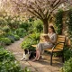 Wooden Garden Bench with Backrest 122x57 cm MultiGarden