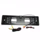 Auto License Plate Frame with Rear View Reverse Backup Camera, Black