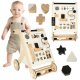 Educational Baby Wooden Walker Interactive Pusher with Sorter