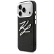 Karl Lagerfeld IML Glitter KL Diamond Logo Phone Case Cover iPhone 17 Pro - Black