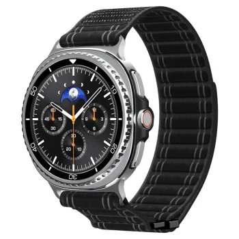Spigen WBF0 laikrodžio dirželis skirtas Samsung Galaxy Watch 40/44/46 mm, juodas