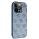Guess iPhone 14 Pro Case Crossbody 4G Metal Logo, Blue