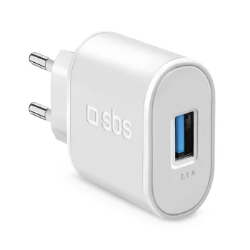 Sbs TETR1USB2AWFAST 10W USB-A Wall Charger, White