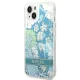Guess Flower Liquid Glitter Case for iPhone 14 Plus, Green