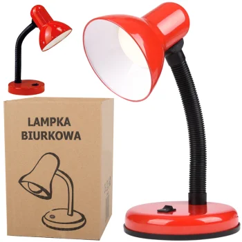 Adjustable Desk Lamp E27, Red