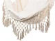 Boho Style Brazilian Hanging Hammock Chair with Cushions, Beige