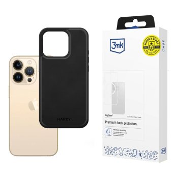 3mk Hardy Silky Leather MagCase for Apple iPhone 13 Pro Max - Black