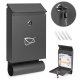Wall Mount Mailbox with Newspaper Holder ModernHome, Locking Galvanized Steel, Anthracite