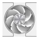 Cooling Fan Darkflash DM8 LINE White, 4-Pin PWM ARGB
