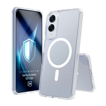3mk Armor MagCase for Samsung Galaxy S25 Edge, Transparent