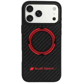 Audi RSQ Carbon Fiber Sport MagSafe Case for iPhone 18 Pro Max / 17 Pro Max, Black