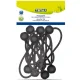 Elastic Fence Attachment Ties, Black, 10 pcs