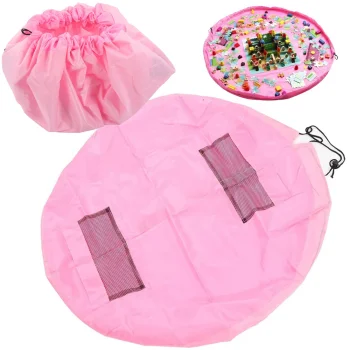 Play Mat and Toy Storage Bag, 130 cm, Pink