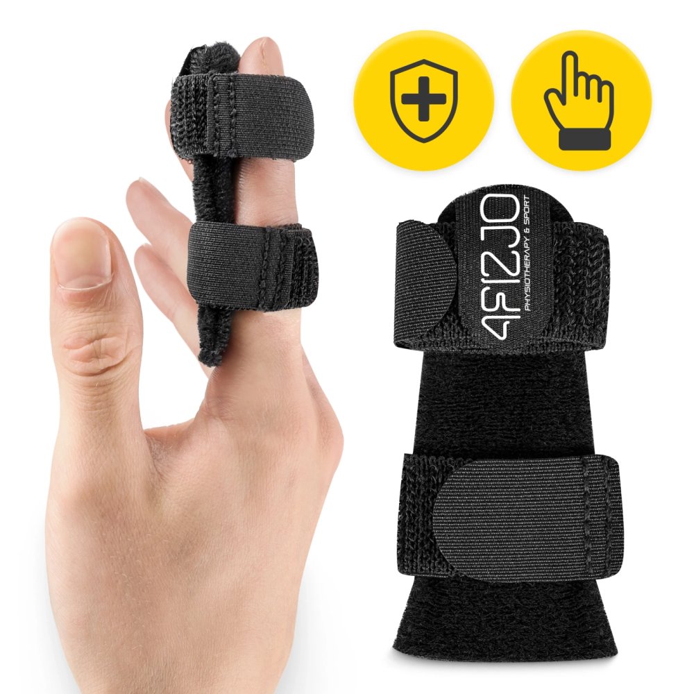 4FIZJO Universal Finger Splint Brace, Black (1)
