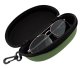 Hard Shell Zipper Glasses Case with Clip, Camo Green