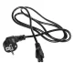 Maclean MCTV-857 3-Pin Cloverleaf Power Cable, EU Plug, 1.5m, Black