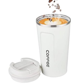 Stainless Steel Thermal Mug Bottle Thermos Flask, 510ml - White