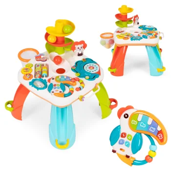 Toddler Activity Table with Ball Drop and Musical Toucan Piano