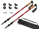 Adjustable Nordic Walking and Trekking Poles, Red
