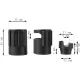 Neo-Sport Trampoline Pole Caps Type C for Inner Net, 6 pcs