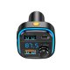 XO BCC08 FM Transmitter Bluetooth Car Adapter with 3.1A Fast Car Charger, Black