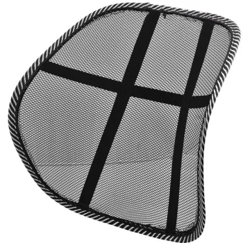 Ergonomic Back Support Cushion for Chair and Car Seat, Black