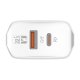 LDNIO A2421C Wall Charger 22.5W USB & Type C + Charging Data Cable ( Type C to Apple iPhone Lightning ) 3A, White |...