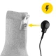 4Fizjo 971 Conductive Sock for Foot Electrostimulation, Silver/White