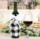 Christmas Wine Bottle Cover Sweater, Plaid Decoration