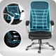 Ergonomic Swivel Office Chair Sofotel with Quilted Design, Black