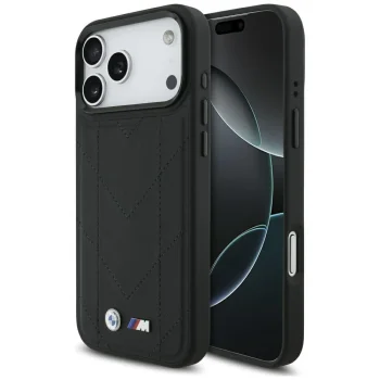 BMW iPhone 17 Pro Max Case M Quilted Logo MagSafe, Black