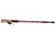 Lightweight Nordic walking trekking pole with cork grip, red, 1 Pcs