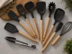 Silicone Kitchen Utensil Set, 11 Pieces, Black