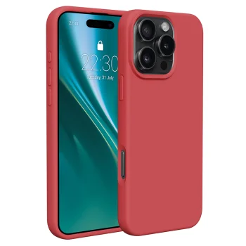 Etteri Silicone Case for iPhone 16 Pro, Raspberry