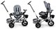 Ecotoys Tricycle with 360° Swivel Seat and Canopy, Grey