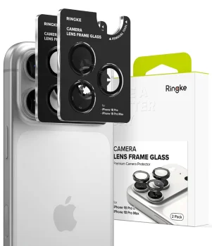 Ringke Camera Frame Protector Tempered Glass for iPhone 18 Pro / Pro Max, 2-Pack - Black