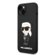 Karl Lagerfeld Silicone Ikonik MagSafe Case for iPhone 14 Plus, Black