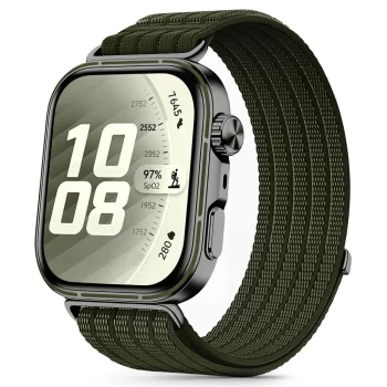 Tech-Protect Nylon Strap for Huawei Watch Fit 3 / 4 / 4 Pro / 5 / 5 Pro, Green