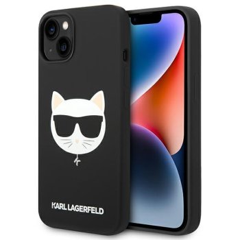 Apple iPhone 14 Plus 6.7'' Karl Lagerfeld Silicone Choupette Head MagSafe Case Cover (KLHMP14MSLCHBK), Black