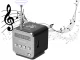 Portable Wireless Bluetooth Speaker with FM Radio and LED, Black