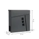 Modernhome HPB932-8 Mailbox with Newspaper Holder, Galvanized Steel, Anthracite