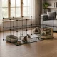 Petsi Modular Playpen for Rodents, 35 Panels, Black