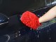 Auto detailinga tīrīšanas komplekts ar birstēm, sūkļiem un somu, sarkans/melns