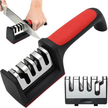 3-in-1 Kitchen Knife Sharpener with 3-Stage System