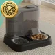 Automatic 2-in-1 Pet Feeder and Water Dispenser, Black