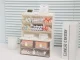 Desk Organizer with Drawers and Shelves for Cosmetics and Stationery, White