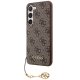 Guess 4G Charms Collection case for Samsung Galaxy A35 - brown